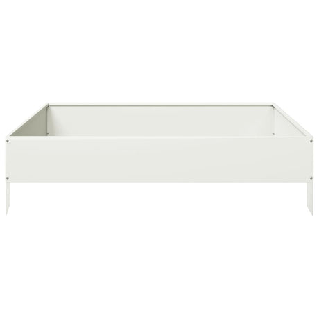 Podniesiona donica Vidaxx 100x100x26 cm stalowo-biała