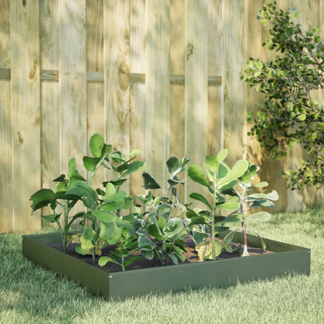Sadzarka Vidaxx podniesiona 100x100x26 cm stalowa oliwkowa