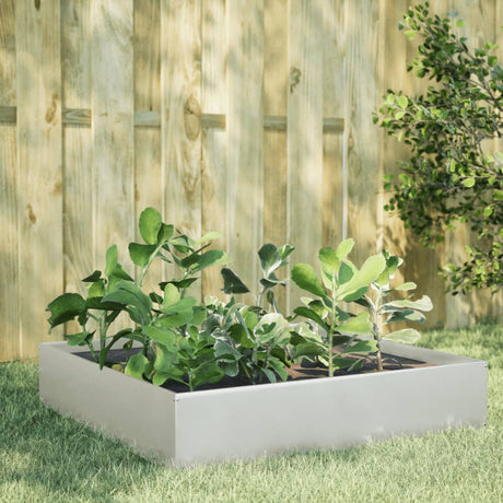Sadzarka Vidaxx podniesiona 100x100x33,5 cm ze stali nierdzewnej