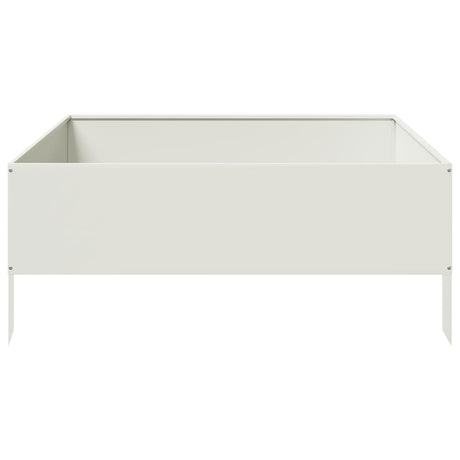 Podniesiona donica Vidaxx 100x100x25 cm stalowo-biała