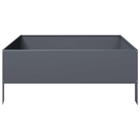 Doniczka Vidaxx podniesiona 100x100x25 cm stal antracytowa