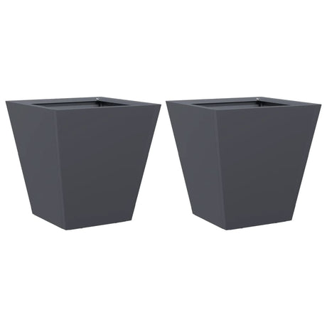 Donice Vidaxx 2 szt. 30x30x30 cm stal antracytowa