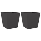 Donice Vidaxx 2 szt. 40x40x40 cm stal czarna