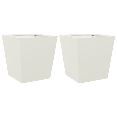 Donice Vidaxx 2 szt. 40x40x40 cm stalowo-białe
