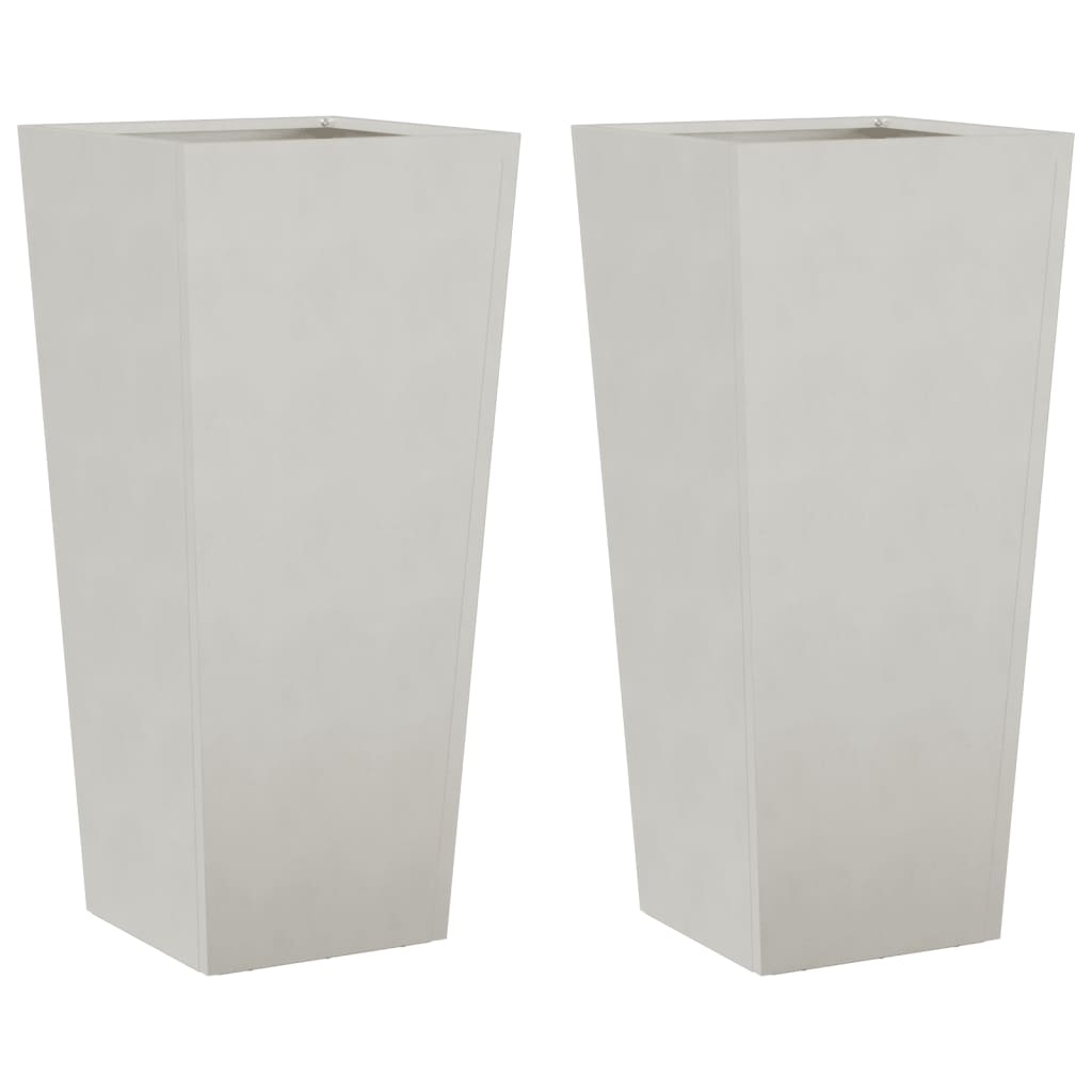 Donice Vidaxx 2 szt. 35x35x75 cm ze stali nierdzewnej