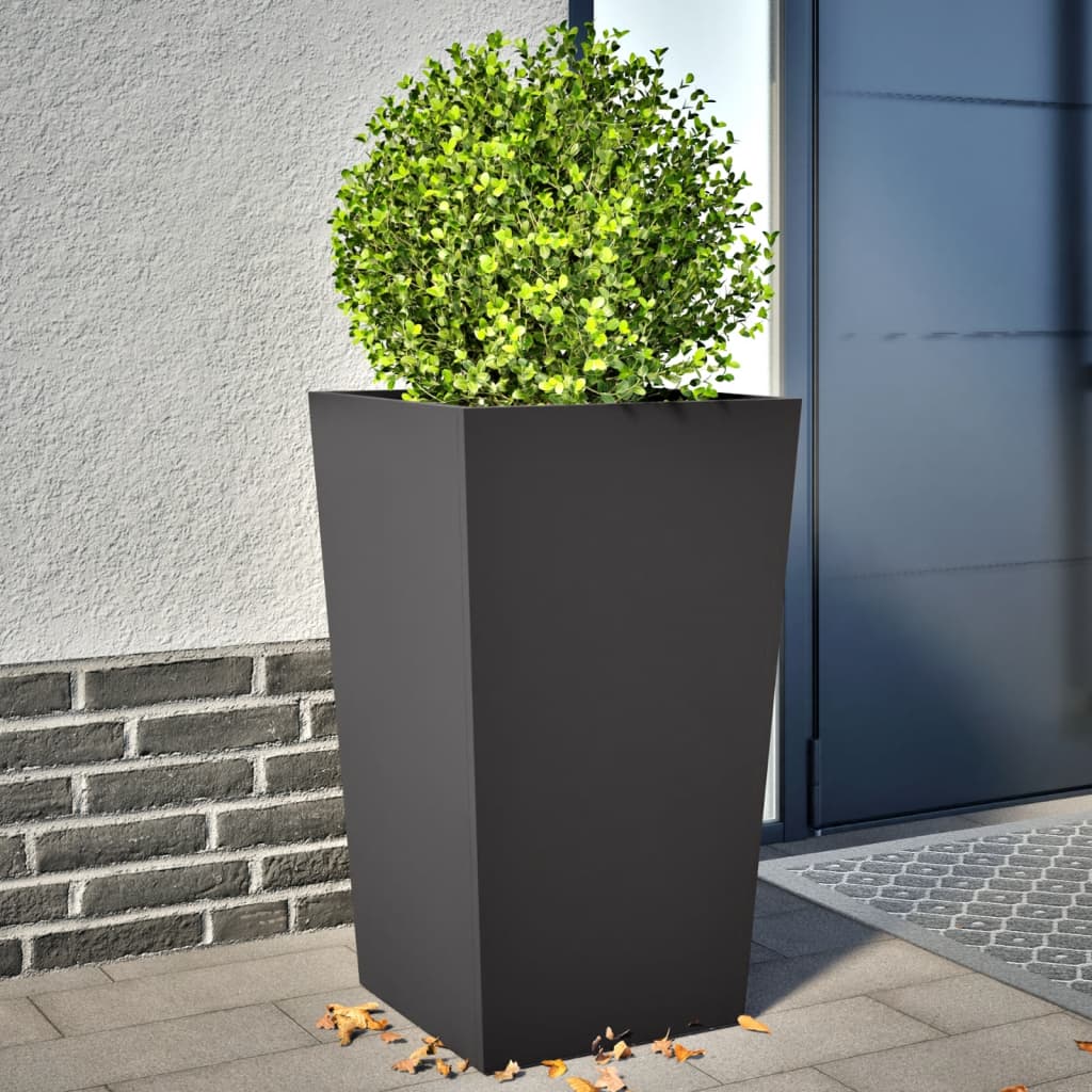 Donice Vidaxx 2 szt. 45x45x75 cm stal czarna
