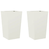 Donice Vidaxx 2 szt. 45x45x75 cm stalowo-białe