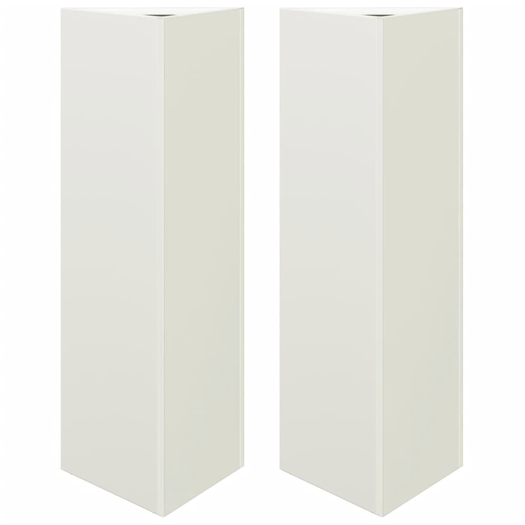 Donice Vidaxx 2 szt. Trójkątne 30x26x75 cm stalowo-białe