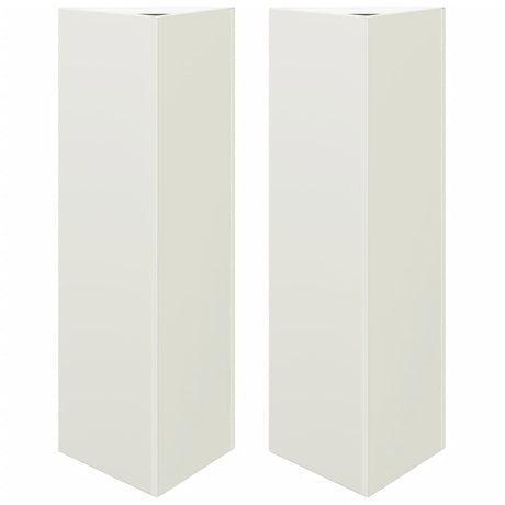 Donice Vidaxx 2 szt. Trójkątne 30x26x75 cm stalowo-białe