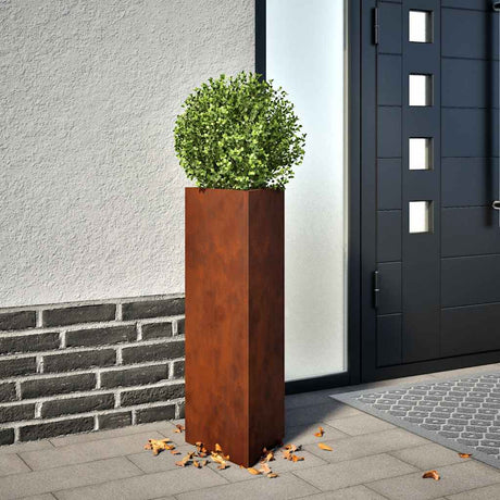 Donice Vidaxx 2 szt. Trójkątne 30x26x75 cm ze stali odpornej na warunki atmosferyczne
