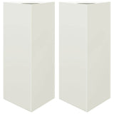 Donice Vidaxx 2 szt. Trójkątne 40x34,5x70 cm stalowo-białe