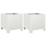 Donice Vidaxx 2 szt. 30x30x30 cm stalowo-białe