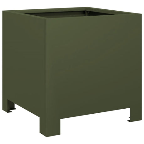Sadzarka Vidaxx 30x30x30 cm stalowa oliwkowa