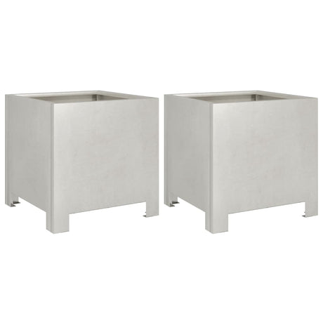 Donice Vidaxx 2 szt. 30x30x30 cm ze stali nierdzewnej