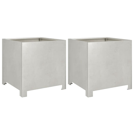 Donice Vidaxx 2 szt. 40x40x40 cm ze stali nierdzewnej
