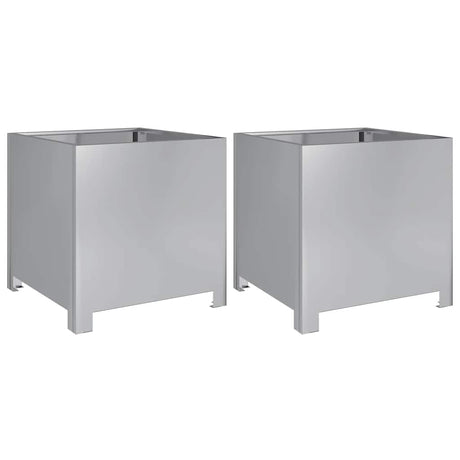 Donice Vidaxx 2 szt. 40x40x40 cm stal ocynkowana