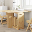 Vidaxl eettafel corona inklapbaar massief grenenhout wasbruin