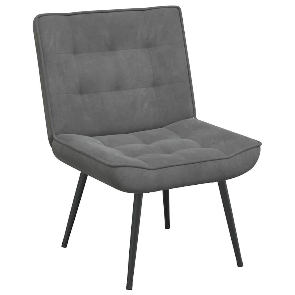 Vidaxl relaxstoel 64x74x84 cm fluweel donkergrijs