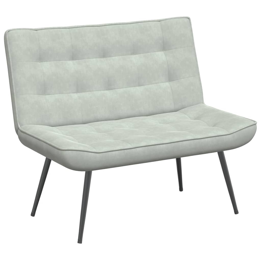 Vidaxl bankje 110x74x84 cm fluweel lichtgrijs