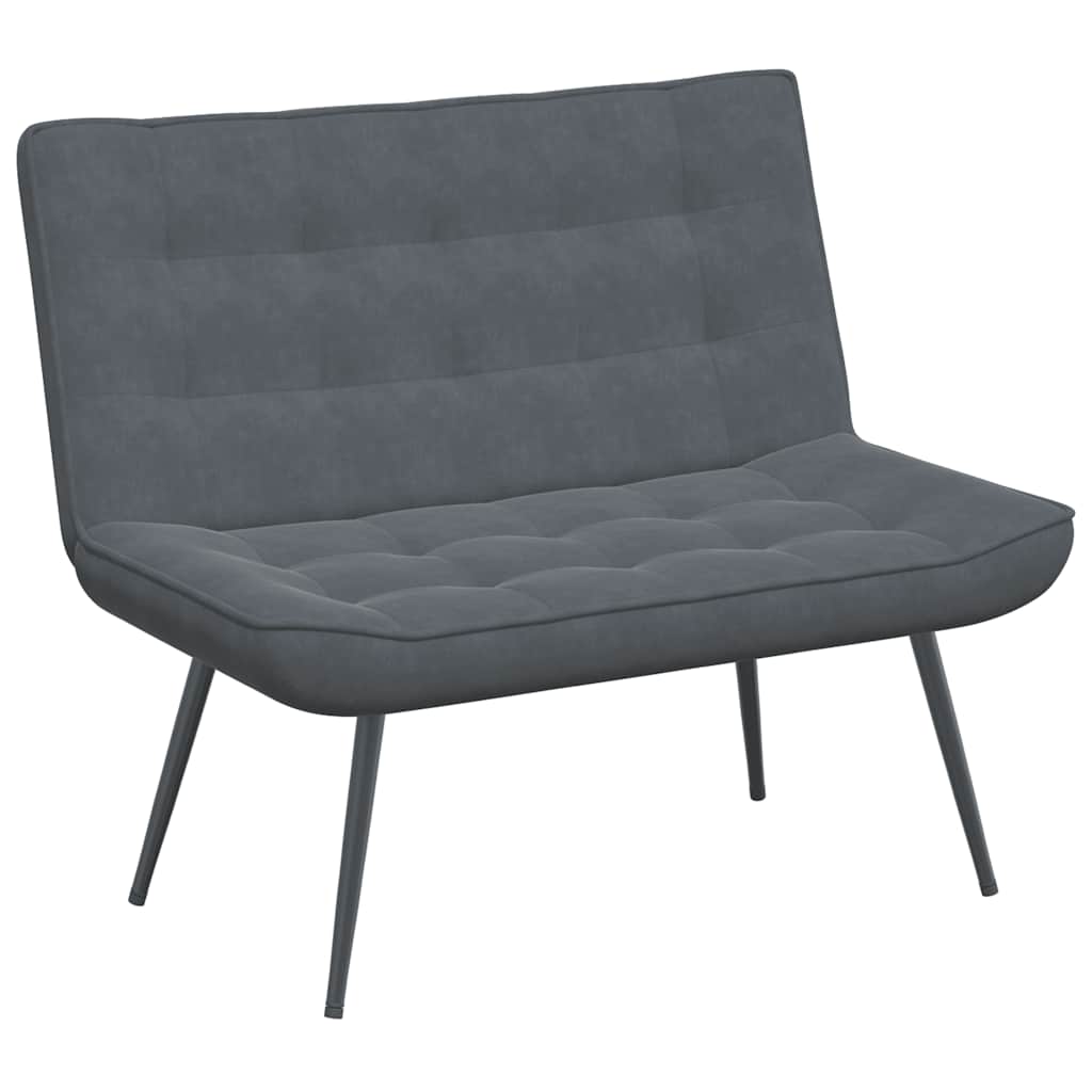 Vidaxl bankje 110x74x84 cm fluweel donkergrijs