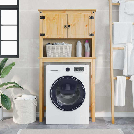 Vidaxl wasmachinekast corona massief grenenhout