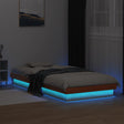 Vidaxl bedframe led massief grenenhout wasbruin 75x190 cm