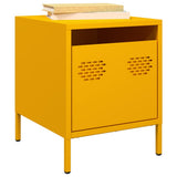 Vidaxl nachtkastjes 2 st 35x39x43,5 cm staal mosterdgeel