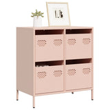 Vidaxl dressoir 68x39x73,5 cm koudgewalst staal roze