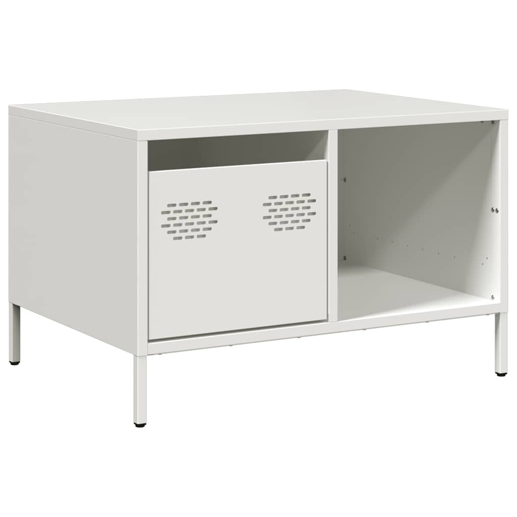 Vidaxl salontafel 68,5x50x43,5 cm koudgewalst staal wit