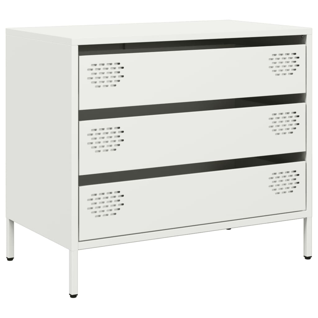 Vidaxl dressoir 68x39x58,5 cm koudgewalst staal wit