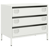 Vidaxl dressoir 68x39x58,5 cm koudgewalst staal wit