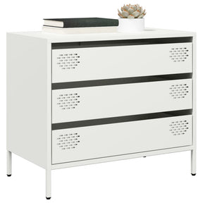 Vidaxl dressoir 68x39x58,5 cm koudgewalst staal wit