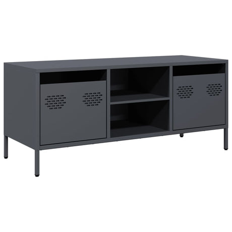 Vidaxl tv-meubel 101,5x39x43,5 cm koudgewalst staal antracietkleurig