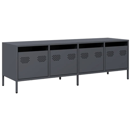 Vidaxl tv-meubel 135x39x43,5 cm koudgewalst staal antracietkleurig