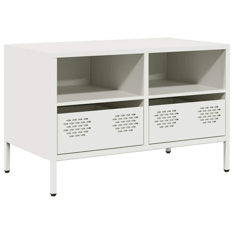 Vidaxl tv-meubel 68x39x43,5 cm koudgewalst staal wit