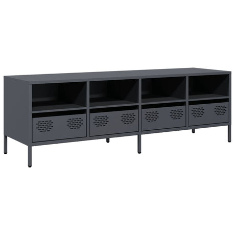 Vidaxl tv-meubel 135x39x43,5 cm koudgewalst staal antracietkleurig