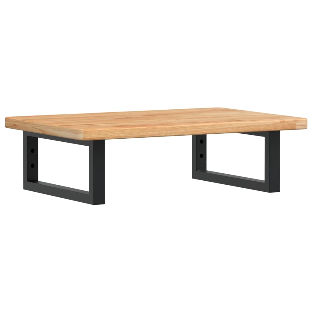 Vidaxl badkamer wandschap staal en massief eikenhout