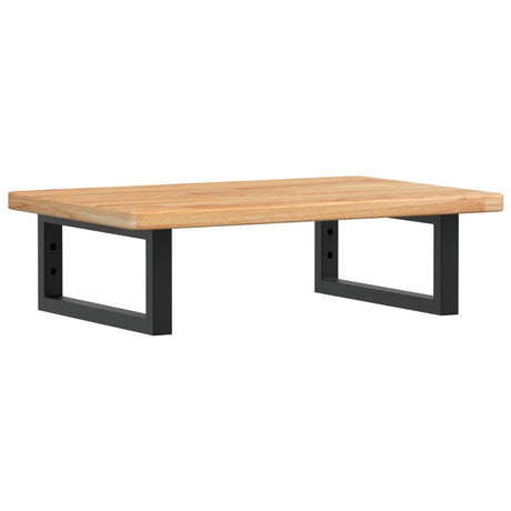 Vidaxl badkamer wandschap staal en massief eikenhout