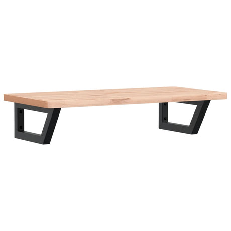 Vidaxl badkamer wandschap staal en massief beukenhout