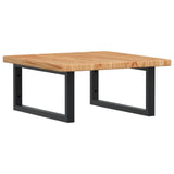 Vidaxl badkamer wandschap staal en massief eikenhout