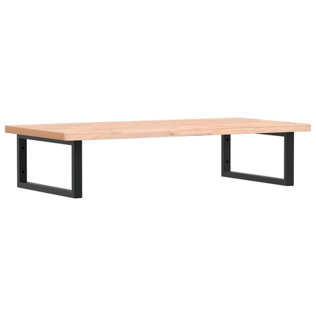 Vidaxl badkamer wandschap staal en massief beukenhout