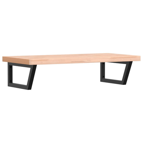 Vidaxl badkamer wandschap staal en massief beukenhout
