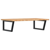 Vidaxl badkamer wandschap staal en massief eikenhout