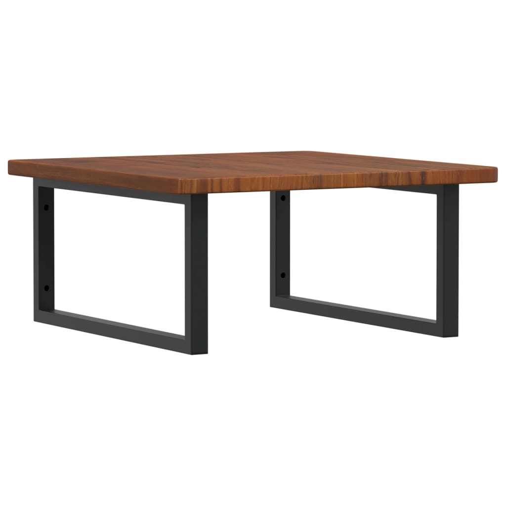 Vidaxl badkamer wandschap staal en massief eikenhout