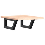 Vidaxl badkamer wandschap staal en massief eikenhout