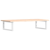 Vidaxl badkamer wandschap staal en massief eikenhout
