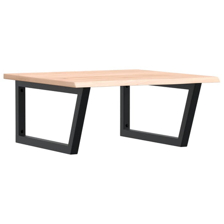 Vidaxl badkamer wandschap staal en massief eikenhout