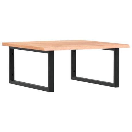 Vidaxl badkamer wandschap staal en massief eikenhout
