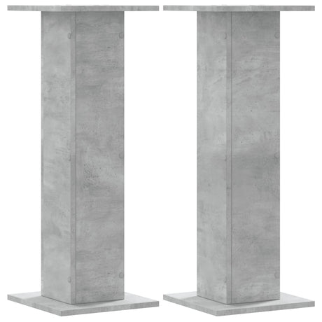 Stojaki pod głośniki Vidaxx 2 szt. 30x30x80 cm z drewna konstrukcyjnego, betonu, szare