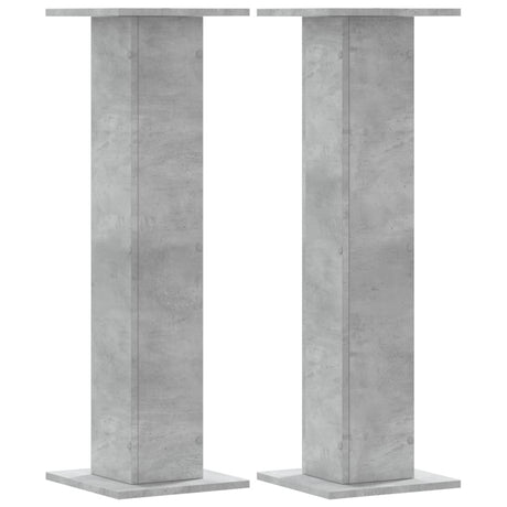 Stojaki pod głośniki Vidaxx 2 szt. 30x30x95 cm z drewna konstrukcyjnego, betonu, szare